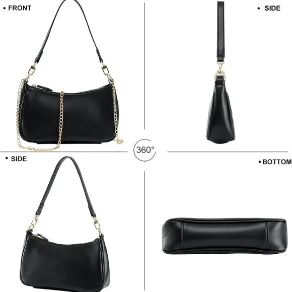 Shoulder Bag for Women with 2 Removable Straps and Zipper Closure Crossbody Bags - Picture 5 of 7